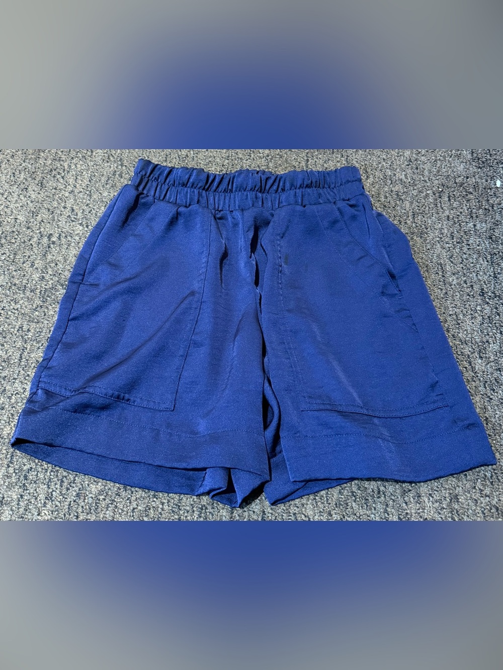 Casual Elastic-Waist Royal Blue silky Shorts by A New Day size small women’s